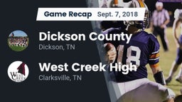 Recap: Dickson County  vs. West Creek High 2018