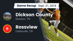Recap: Dickson County  vs. Rossview  2018