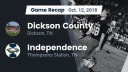 Recap: Dickson County  vs. Independence  2018
