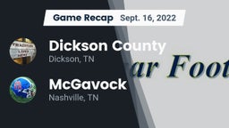 Recap: Dickson County  vs. McGavock  2022