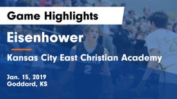 Eisenhower  vs Kansas City East Christian Academy  Game Highlights - Jan. 15, 2019