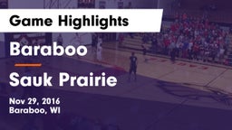 Baraboo  vs Sauk Prairie  Game Highlights - Nov 29, 2016