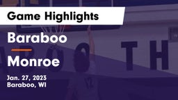 Baraboo  vs Monroe  Game Highlights - Jan. 27, 2023