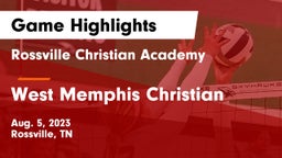 Rossville Christian Academy  vs West Memphis Christian  Game Highlights - Aug. 5, 2023