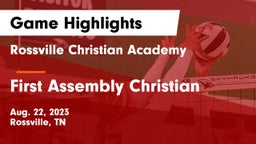 Rossville Christian Academy  vs First Assembly Christian  Game Highlights - Aug. 22, 2023