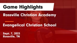 Rossville Christian Academy  vs Evangelical Christian School Game Highlights - Sept. 7, 2023
