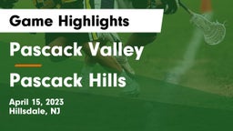 Pascack Valley  vs Pascack Hills  Game Highlights - April 15, 2023