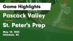 Pascack Valley  vs St. Peter's Prep  Game Highlights - May 18, 2023