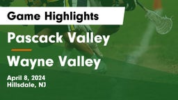 Pascack Valley  vs Wayne Valley  Game Highlights - April 8, 2024