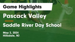 Pascack Valley  vs Saddle River Day School Game Highlights - May 2, 2024