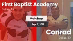 Matchup: First Baptist Academ vs. Conrad  2017
