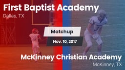 Matchup: First Baptist Academ vs. McKinney Christian Academy 2017