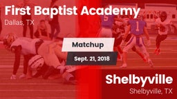 Matchup: First Baptist Academ vs. Shelbyville  2018
