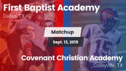 Matchup: First Baptist Academ vs. Covenant Christian Academy 2019