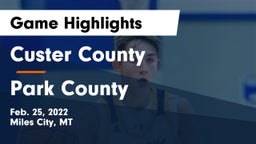 Custer County  vs Park County Game Highlights - Feb. 25, 2022