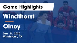 Windthorst  vs Olney  Game Highlights - Jan. 21, 2020