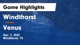 Windthorst  vs Venus  Game Highlights - Dec. 7, 2023