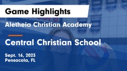 Aletheia Christian Academy vs Central Christian School Game Highlights - Sept. 16, 2023