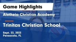 Aletheia Christian Academy vs Trinitas Christian School Game Highlights - Sept. 22, 2023
