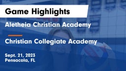 Aletheia Christian Academy vs Christian Collegiate Academy Game Highlights - Sept. 21, 2023