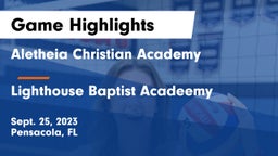 Aletheia Christian Academy vs Lighthouse Baptist Acadeemy Game Highlights - Sept. 25, 2023
