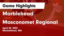Marblehead  vs Masconomet Regional  Game Highlights - April 20, 2024