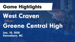 West Craven  vs Greene Central High Game Highlights - Jan. 10, 2020
