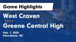 West Craven  vs Greene Central High Game Highlights - Feb. 7, 2020