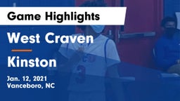 West Craven  vs Kinston  Game Highlights - Jan. 12, 2021