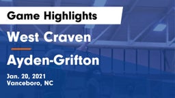 West Craven  vs Ayden-Grifton  Game Highlights - Jan. 20, 2021