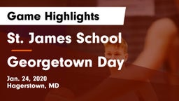 St. James School vs Georgetown Day  Game Highlights - Jan. 24, 2020