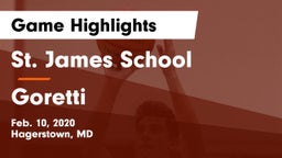 St. James School vs Goretti  Game Highlights - Feb. 10, 2020