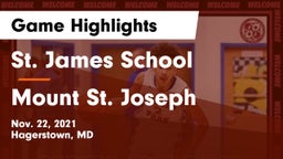 St. James School vs Mount St. Joseph  Game Highlights - Nov. 22, 2021