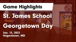 St. James School vs Georgetown Day  Game Highlights - Jan. 13, 2022