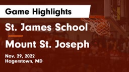 St. James School vs Mount St. Joseph  Game Highlights - Nov. 29, 2022