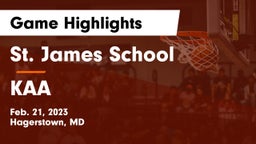St. James School vs KAA Game Highlights - Feb. 21, 2023