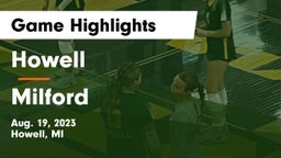 Howell  vs Milford  Game Highlights - Aug. 19, 2023