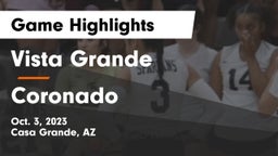 Vista Grande  vs Coronado Game Highlights - Oct. 3, 2023