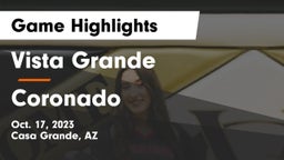 Vista Grande  vs Coronado Game Highlights - Oct. 17, 2023