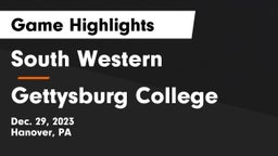 South Western  vs Gettysburg College Game Highlights - Dec. 29, 2023