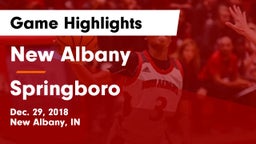 New Albany  vs Springboro  Game Highlights - Dec. 29, 2018