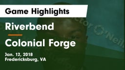 Riverbend  vs Colonial Forge  Game Highlights - Jan. 12, 2018