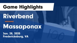 Riverbend  vs Massaponax  Game Highlights - Jan. 28, 2020