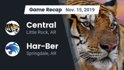 Recap: Central  vs. Har-Ber  2019