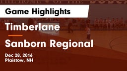 Timberlane  vs Sanborn Regional  Game Highlights - Dec 28, 2016