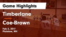 Timberlane  vs Coe-Brown Game Highlights - Feb 3, 2017