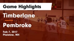 Timberlane  vs Pembroke Game Highlights - Feb 7, 2017