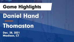 Daniel Hand  vs Thomaston Game Highlights - Dec. 28, 2021