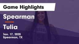 Spearman  vs Tulia  Game Highlights - Jan. 17, 2020