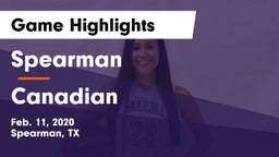 Spearman  vs Canadian  Game Highlights - Feb. 11, 2020